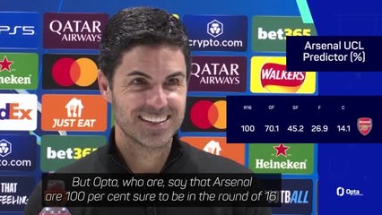 'I will ask Opta' - Arteta on the maths behind Arsenal's UCL qualification