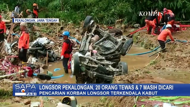Pencarian Korban Longsor di Pekalongan Terkendala Cuaca Buruk