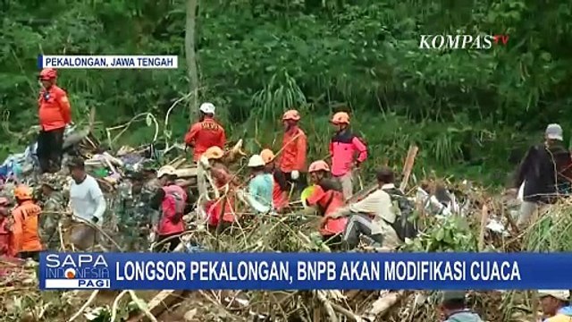 BNPB Lakukan Modifikasi Cuaca untuk Percepat Pencarian Korban Longsor Pekalongan