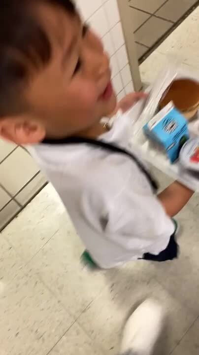 Son Feels Overjoyed as Dad Surprises Him at School Lunch