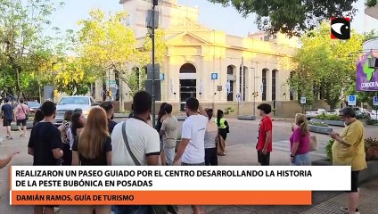 Realizaron un paseo guiado por el centro desarrollando la historia de la peste bubónica en Posadas