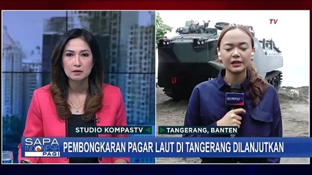 Bongkar Pagar Laut Tangerang, TNI AL Terjunkan 3 Unit Tank Amfibi