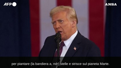 Inauguration day, Trump: "Pianteremo la nostra bandiera su Marte"