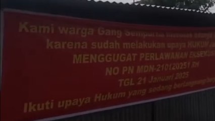 Warga jl Sempurna Medan Tolak Eksekusi Tanah