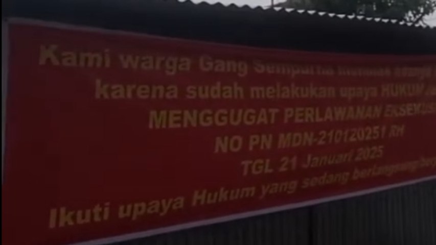 Warga jl Sempurna Medan Tolak Eksekusi Tanah