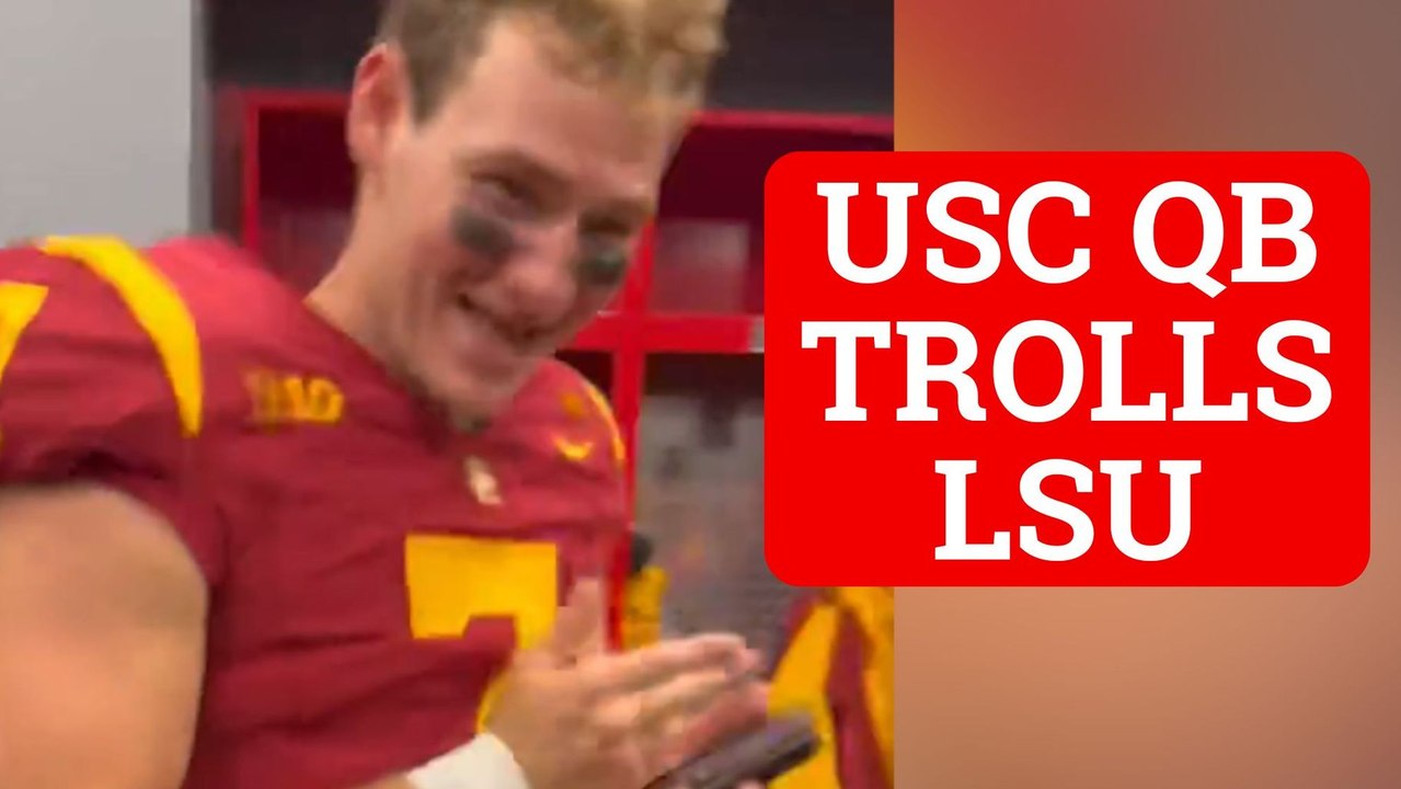 USC QB Miller Moss trolls LSU in viral USC locker room video
