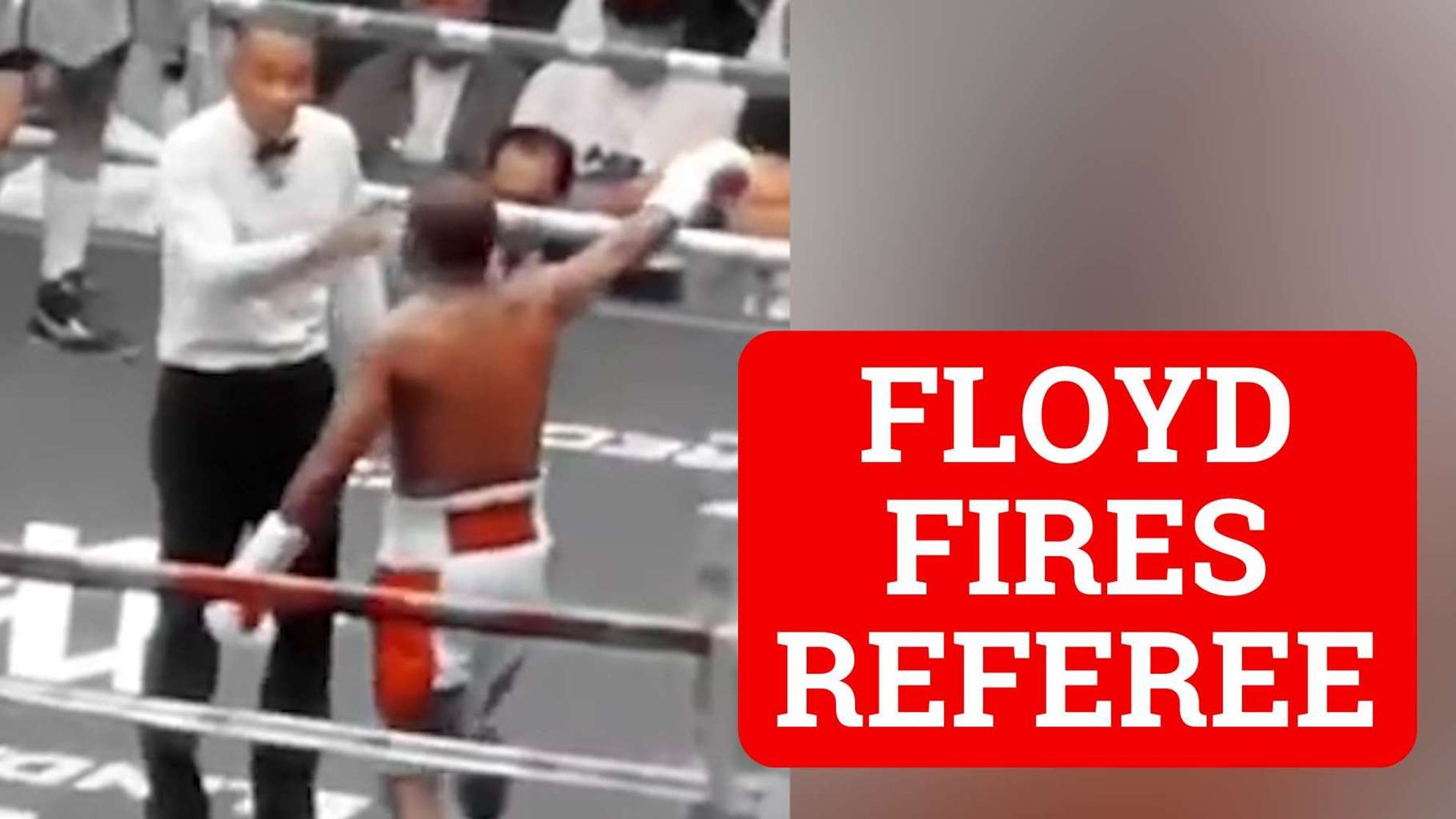 Floyd Mayweather Vs John Gotti Referee Fired Mid Fight Video Marca