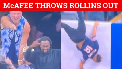 Pat McAfee throws Seth Rollins out of Colts-Bears NFL game - VIDEO