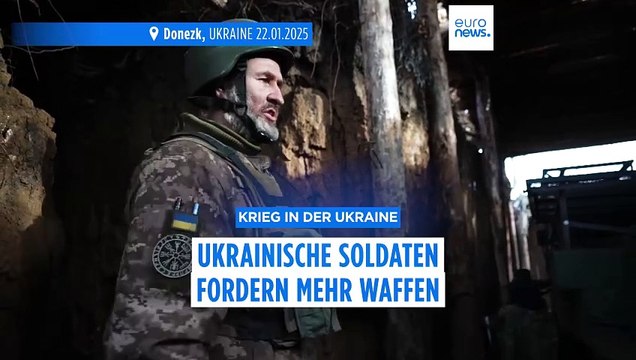 Ukrainische Soldaten an der Front in Donezk fordern mehr Waffen