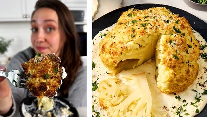Cacio e Pepe Whole Roasted Cauliflower