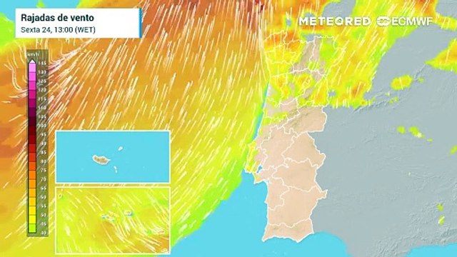 Depressão Herminia provocará rajadas quase com força de furacão nestas zonas de Portugal