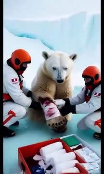 A Heartwarming Tale Polar Bear Cub Seeks Human Help to Save Mama Bear! 🐻‍❄️💕 #ArcticRescue #Discov