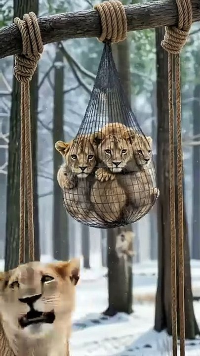 Heroic Mother Lion 🦁 Seeks Help from Camper to Save Her Trapped Cubs 💔⛺