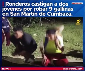 Así castigaron a dos jóvenes por robar gallinas