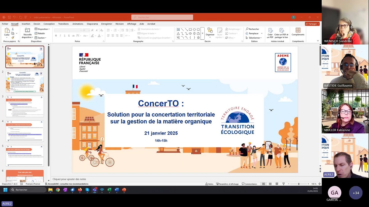 Webinaire ADEME Territoire Engagé « ConcerTO : solution pour la concertation territoriale sur la gestion de la matière organique »