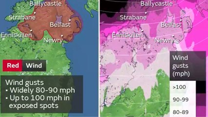 Map shows how strong winds will move across Northern Ireland
