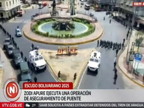 ZODI Apure asegura puente como parte de operaciones de los Ejercicios Escudo Bolivariano 2025