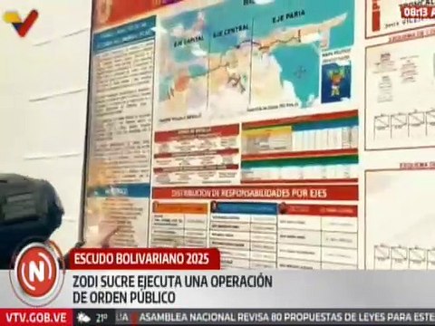 ZODI Sucre efectuó operación de orden público como parte de los Ejercicios Escudo Bolivariano 2025