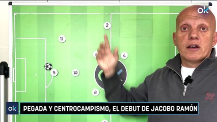 Pegada y centrocampismo, el debut de Jacobo Ramón