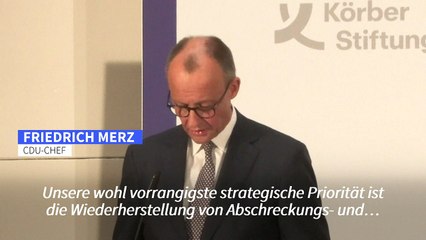 Merz: Deutschland muss wieder "verteidigungsfähig" werden