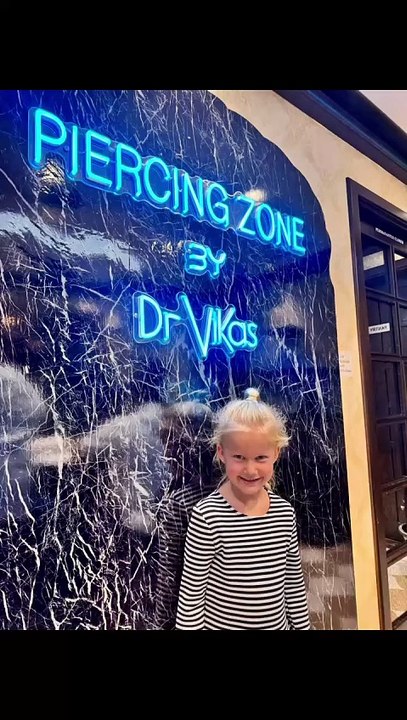 Little Lobes, Big Style: Kid's First Ear Piercing #earpiercing #nosepiercing #bellypiercing #dubai