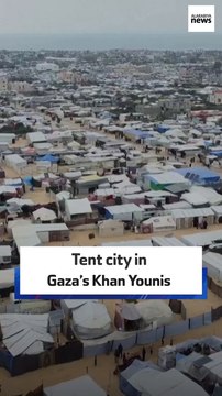 Tent city in Gaza’s Khan Younis
