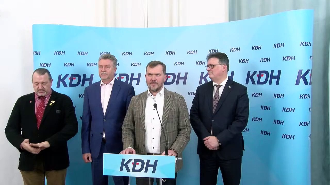 ZÁZNAM: KDH: Prezident je povinný prispieť k náprave napätých vzťahov,žiadame o prijatie