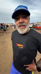 Perro Primo aterrizó en Pinamar en un helicóptero