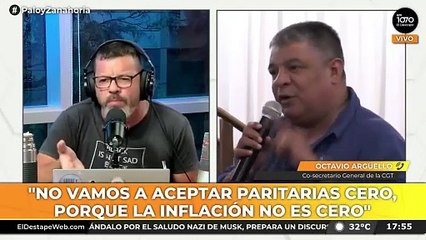 El cruce entre el periodista Alexis Szewczyk y el representante de la CGT Octavio Arguello