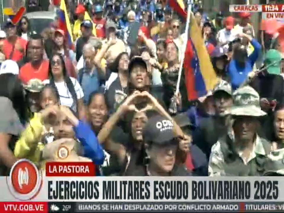 Habitantes de La Pastora en Caracas se suman a los ejercicios militares Escudo Bolivariano 2025