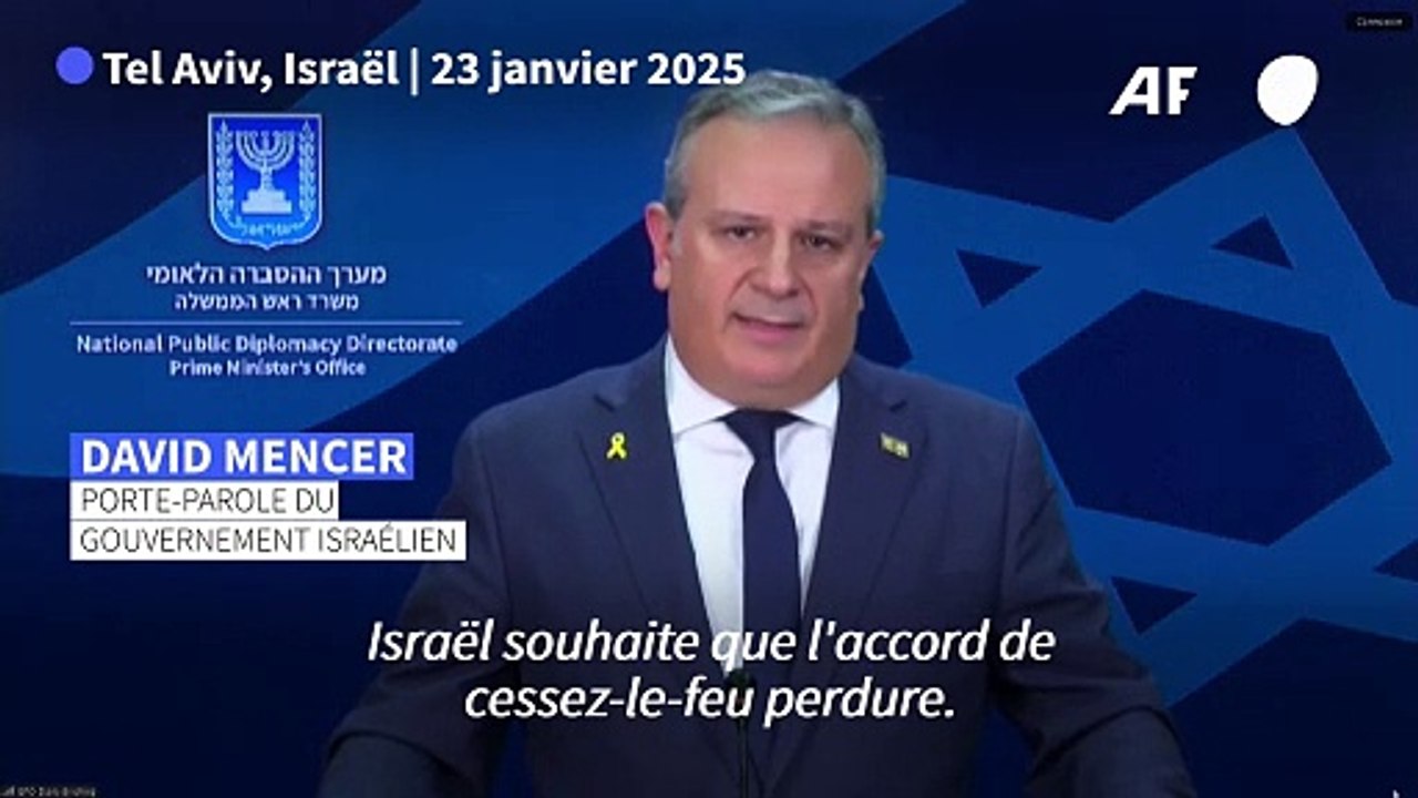 Israël: l'application de l'accord de cessez-le-feu n'avance "pas assez vite" (porte-parole)