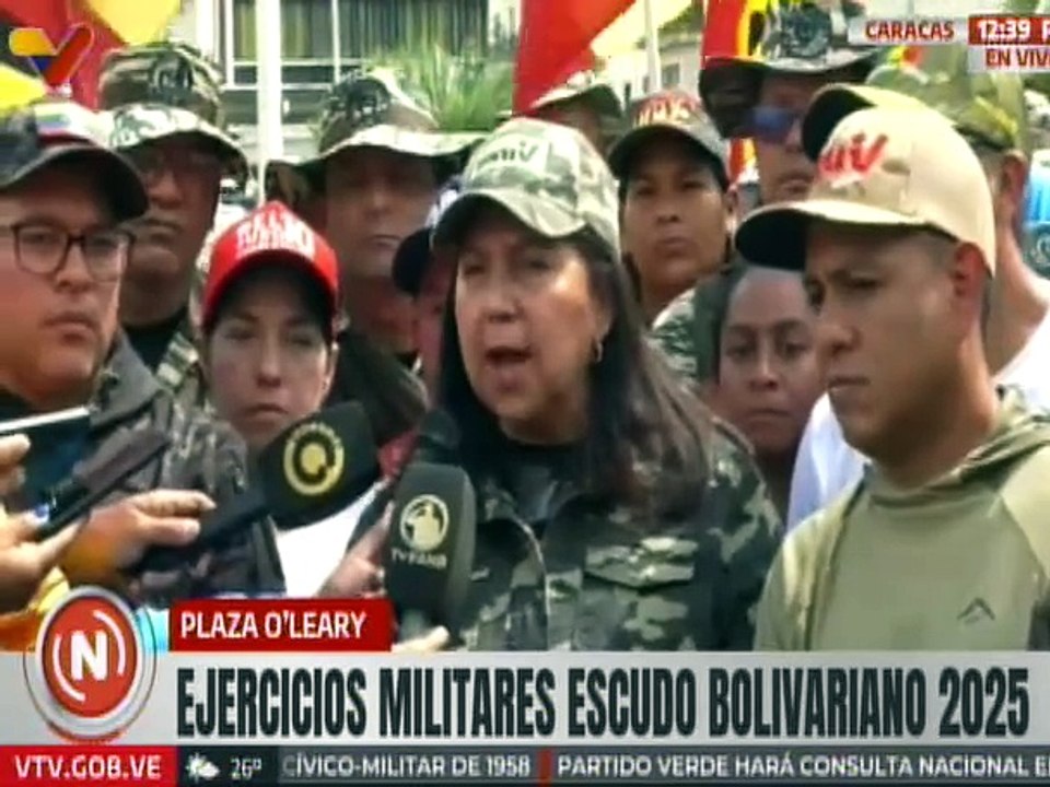 A/J Carmen Meléndez destaca el éxito de la jornada del ejercicio militar Escudo Bolivariano 2025