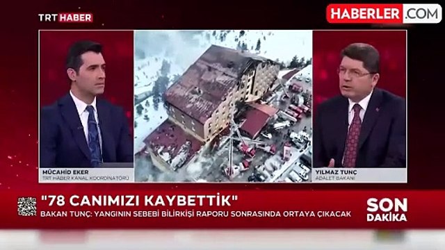 Adalet Bakanı Yılmaz Tunç: Bolu'daki yangınla ilgili 12 gözaltı var