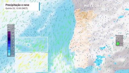 Frente associada à supertempestade Éowyn despejará chuva entre sexta e sábado em Portugal