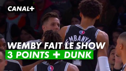 Wemby fait le show, Trois points + dunk