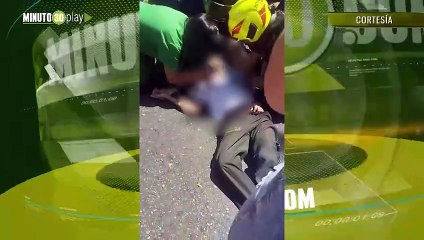 Accidente en la loma de Robledo  joven atropellada por una motocicleta 