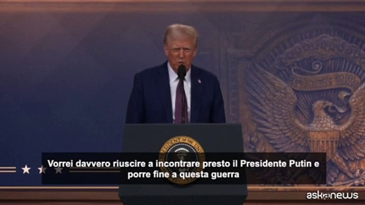 Trump: "Spero di incontrare presto Putin e porre fine a q guerra"