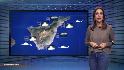 La previsión del tiempo en Canarias para el 24 de enero de 2025, en Atlántico Televisión.