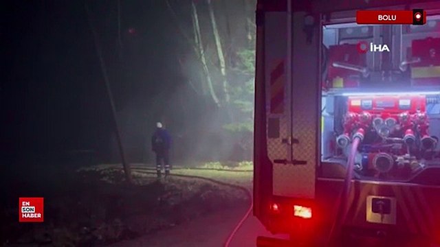 Bolu'da ev ve ahır alev alev yandı: 4 hayvan telef oldu