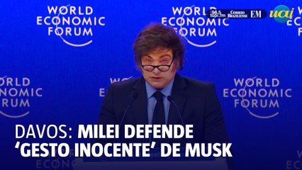Milei denuncia ideologia woke como "câncer" e defende Elon Musk em Davos
