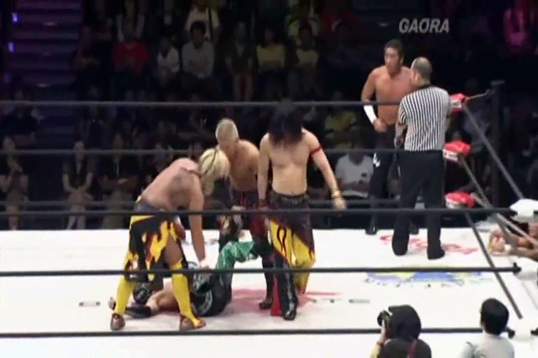 20th August 2012 Summer Adventure Tag League Block A MAD BLANKEY (Akira Tozawa,BxB Hulk,Naoki Tanisaki) vs Team Veteran Returns (Don Fujii,Dragon Kid,Masaaki Mochizuki)