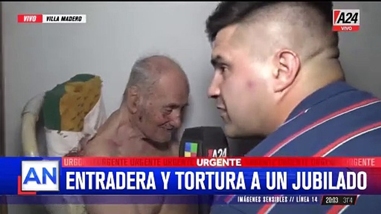 A24.com - 🔴ENTRADERA Y TORTURA A UN JUBILADO  La víctima tiene 75 años y sufrió un ACV hace po