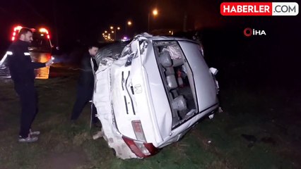 Samsun'da Takla Atan Araçta 3 Yaralı