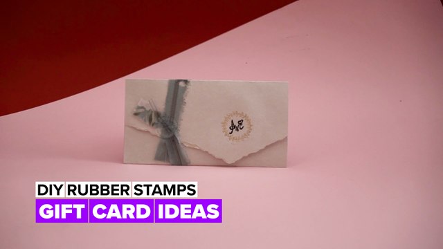 DIY Rubber Stamps: Gift card ideas