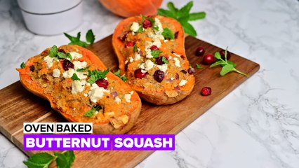 Oven Baked: Stuffed butternut squash