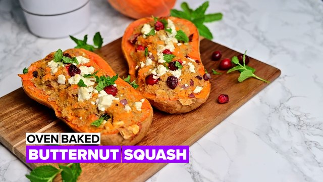 Oven Baked: Stuffed butternut squash