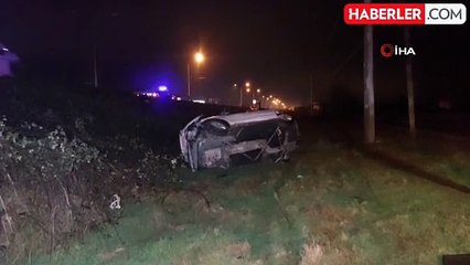 Samsun'da Takla Atan Araçta 3 Yaralı