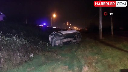 Samsun'da Takla Atan Araçta 3 Yaralı