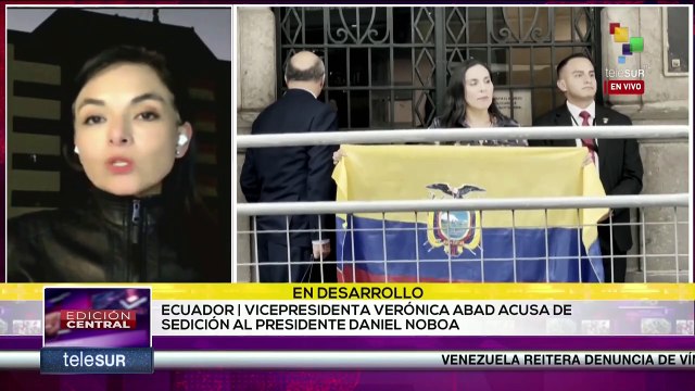 Vicepresidenta Verónica Abad acusa de sedición al presidente Daniel Noboa