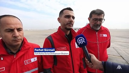 Türk Kızılayı, 13 yıl sonra Şam'a ilk seferini yapan THY uçağıyla yaklaşık yarım ton tıbbi malzeme yardımı Şam'a ulaştırdı